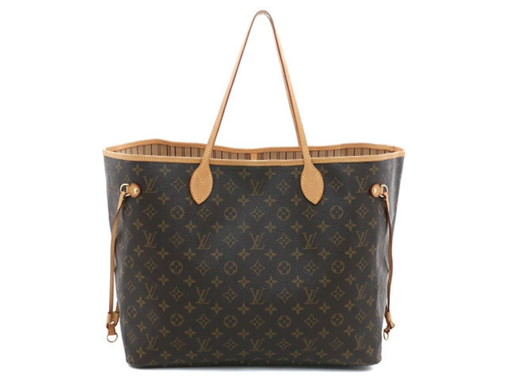 Louis Vuitton Neverfull Monogram Bag Tote Brown